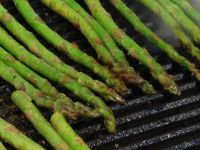 Grilling Asparagus Over Charcoal