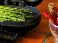 Asparagus Cooking on the Grill