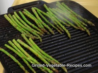 Asparagus on a Ribbed Cast Iron Grill
