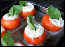 Grilled Ricotta Basil Tomatoes